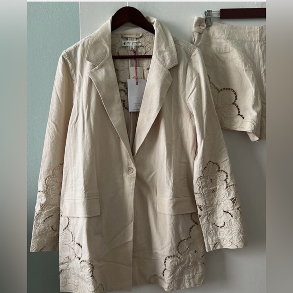 NWT 2PC SET FREE PEOPLE SWEET ILLUSIONS CUTWORK SUIT SET. ABSOLUTELY PERFECT! - Picture 2 of 16